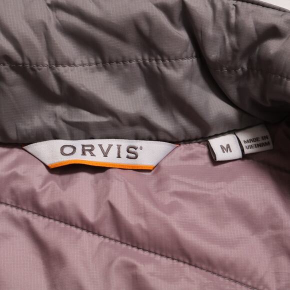 Orvis Recycled Drift Gray Puffer Vest PrimaLoft Full Zip Lightweight Size M - Picture 7 of 10